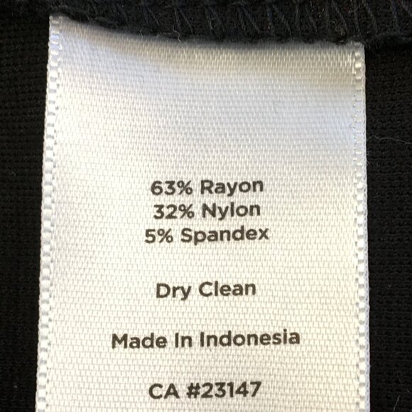 Talbots Long Sleeve Shift V-Neck Sheath Dress in Black Size 10 EXCELLENT - Picture 7 of 8